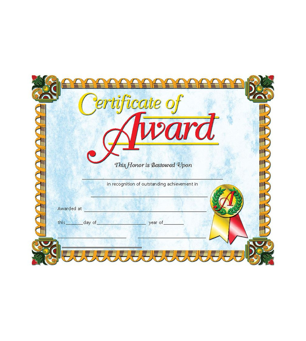 Music Achievement Certificates 8.5 X 11-30 Pack Flipside 