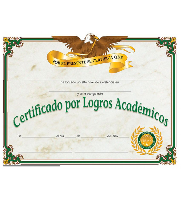 spanish-certificate-of-achievement-flipside-products-hva508se