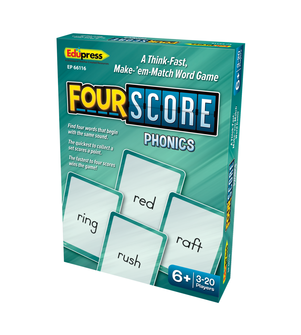 Four Score Card Game Phonics Teacher Created Resources TCR66116