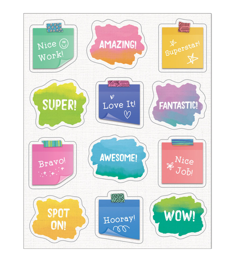 Carson Dellosa Education CD-168327 Doodle Motivators Shape Stickers