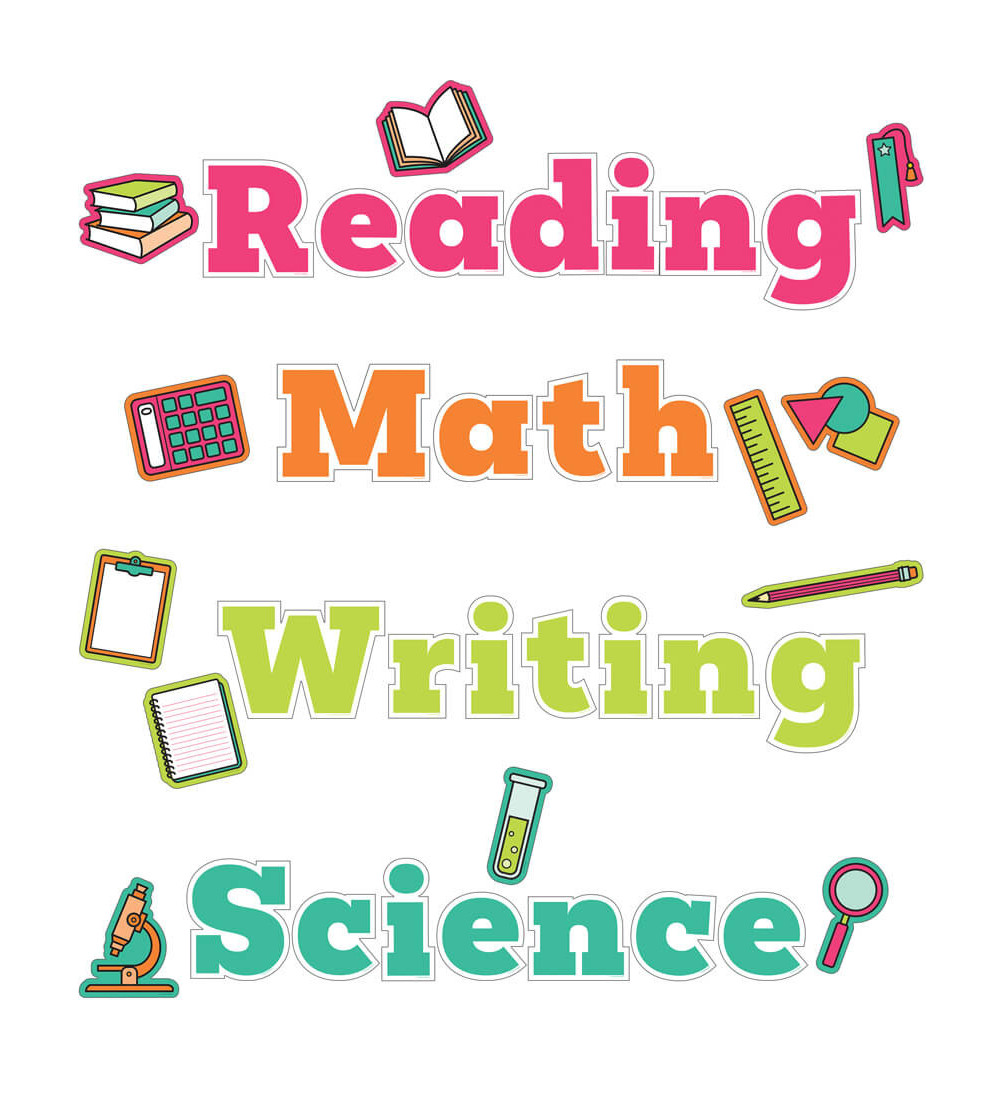 Wall Signs For Core Subjects Bulletin Board Set Carson Dellosa Ed 