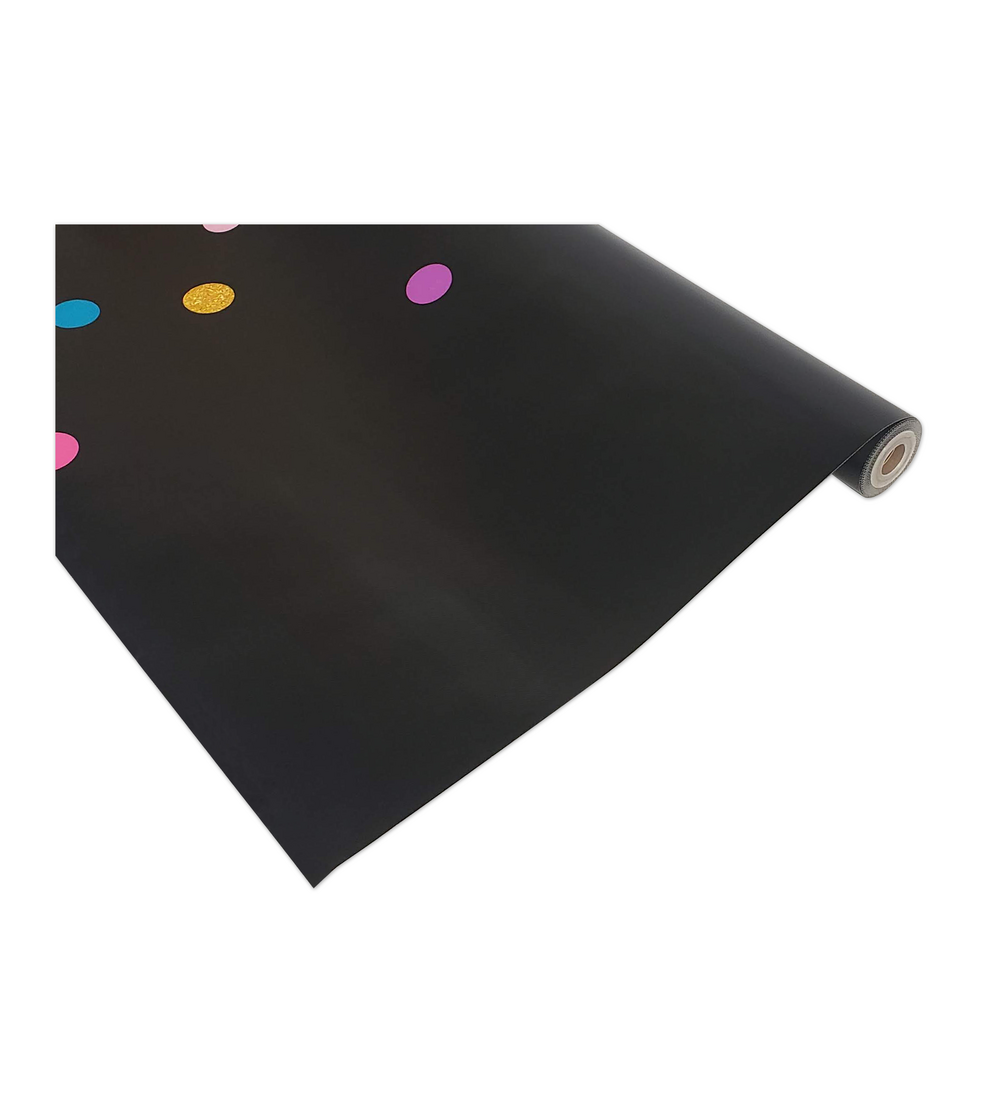 Colorful Confetti on Black Better Than Paper Bulletin Board Roll