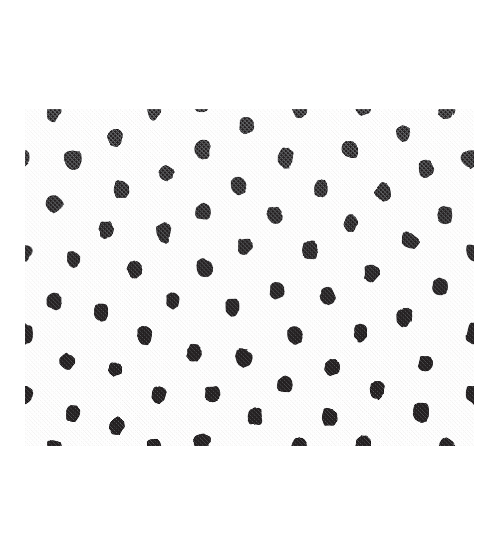 Fun Size Black Painted Dots on White Better Than Paper Bulletin Board Roll